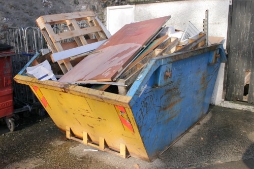 Residents disposing of furniture in West London