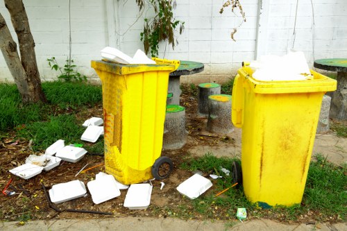 Recycling bins and sustainable waste management in West London